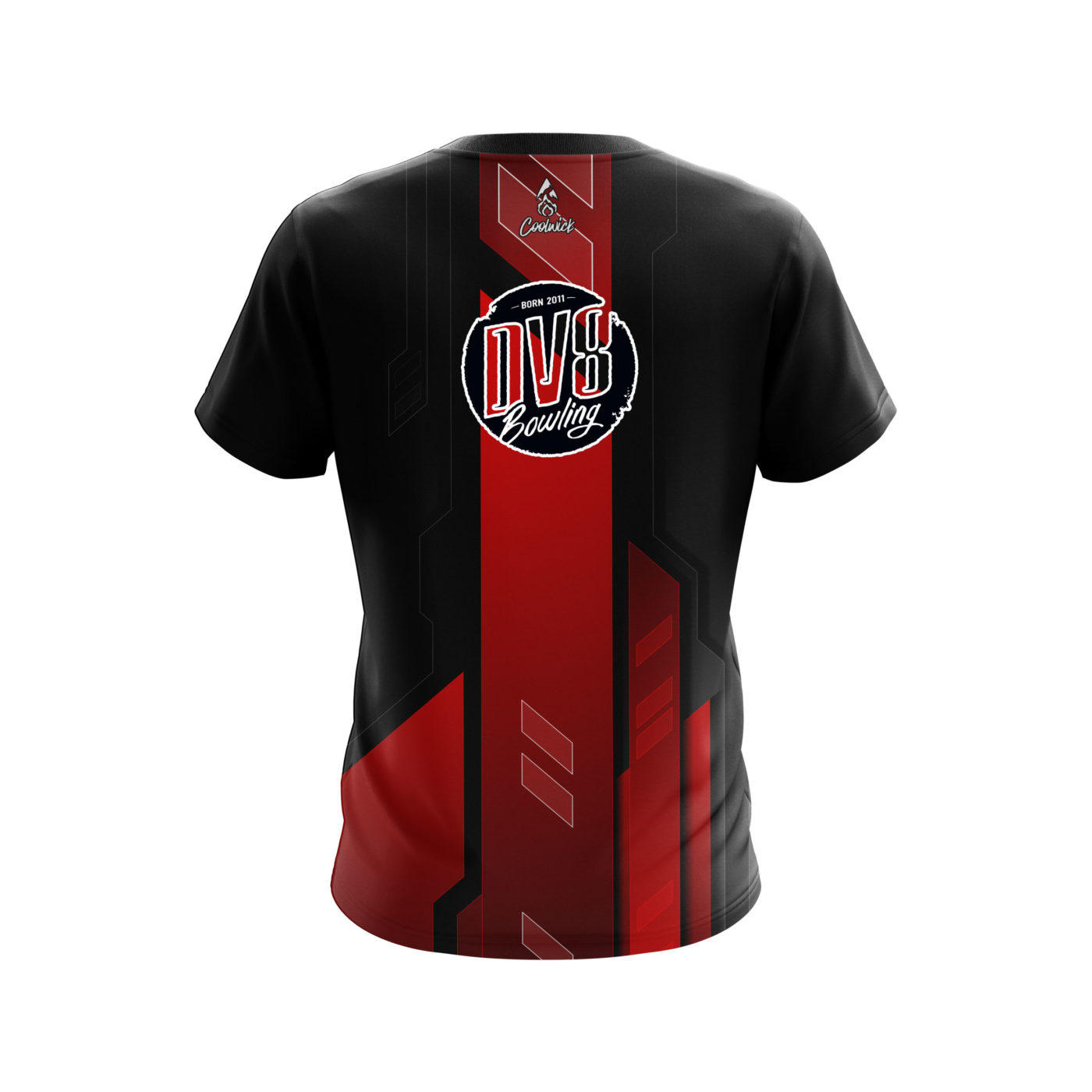 DV8 Red Underscore Semi-Custom CoolWick Bowling Jersey - Image 2
