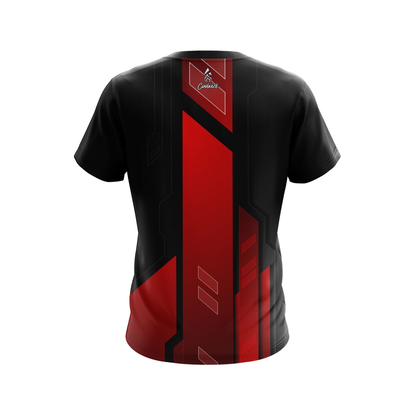 Plain Red Underscore Semi-Custom CoolWick Bowling Jersey - Image 2