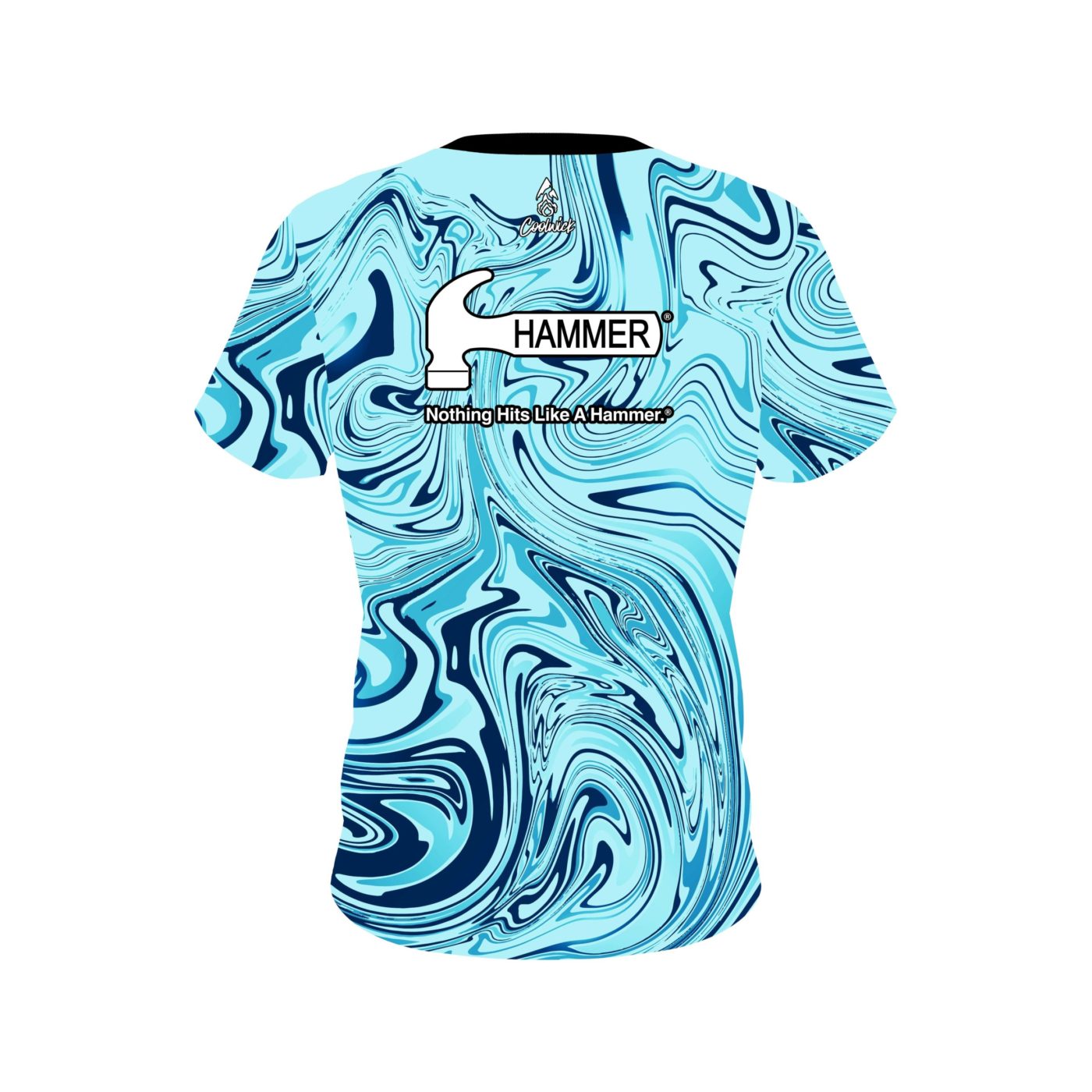 Hammer Blue Hallucinate Semi-Custom CoolWick Bowling Jersey - Image 2