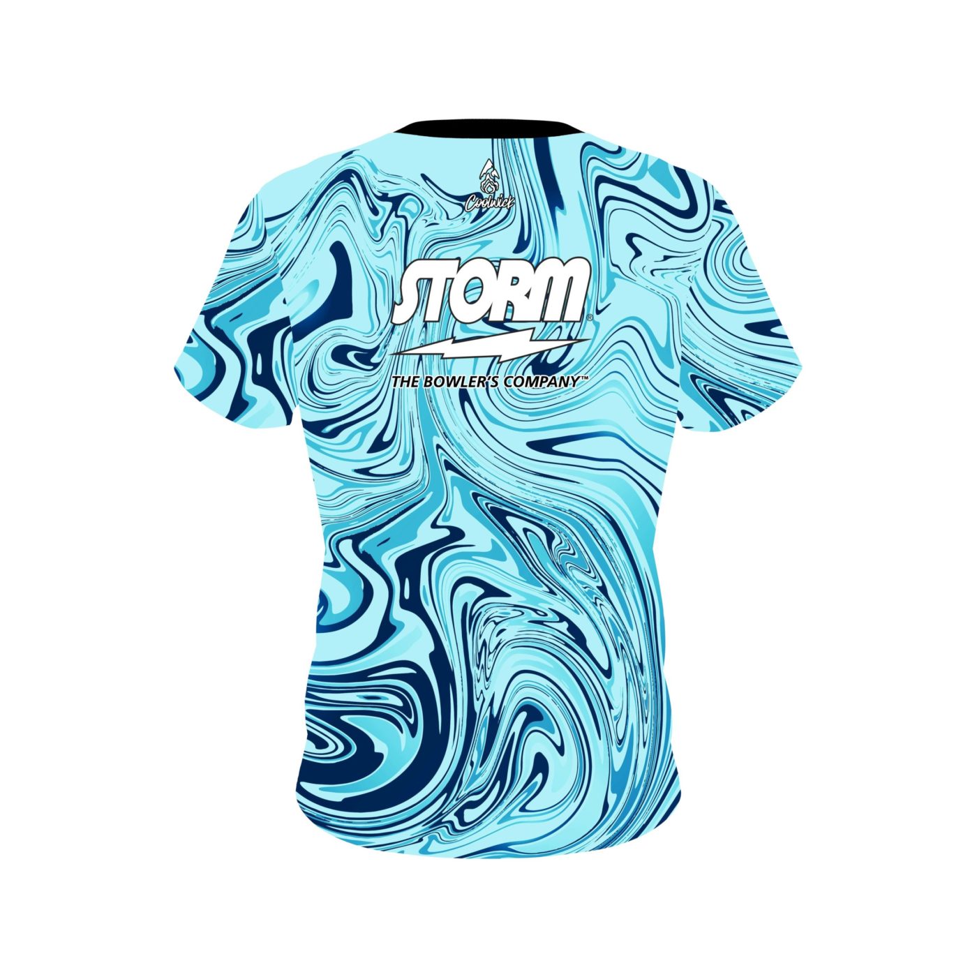 Storm Blue Hallucinate Semi-Custom CoolWick Bowling Jersey - Image 2