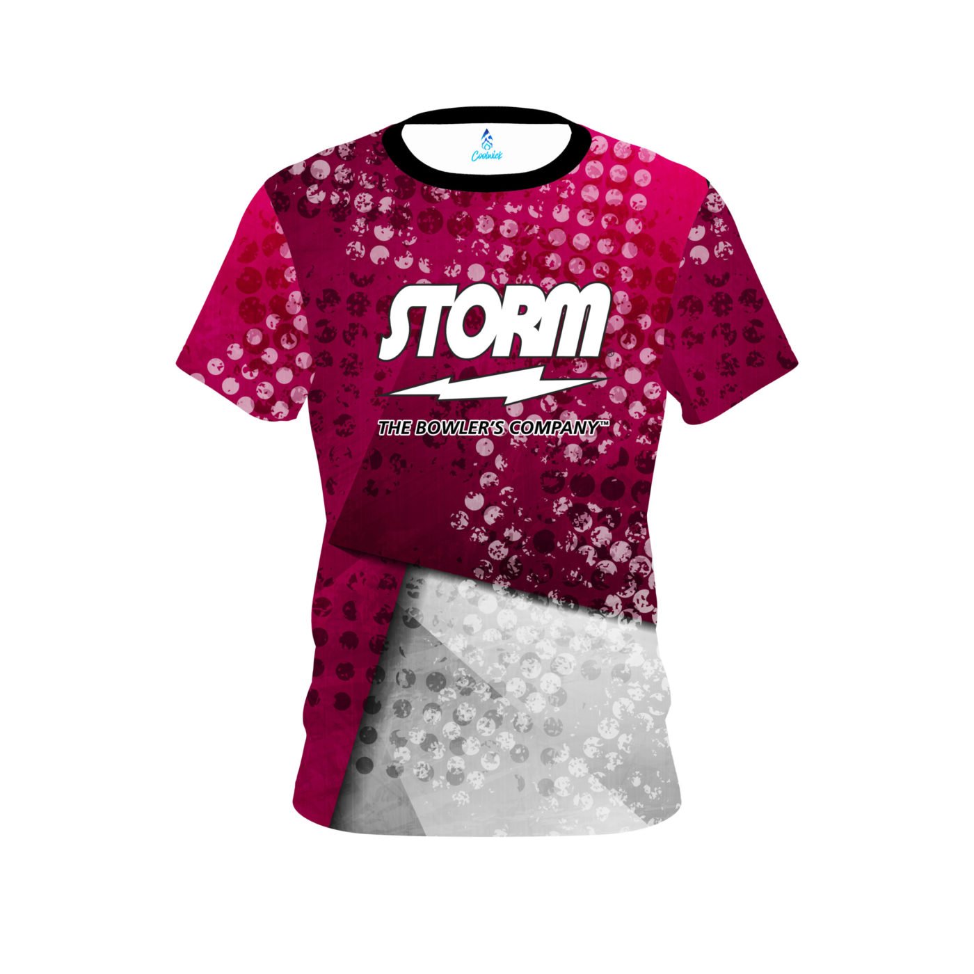 Storm Magenta Grungey Semi-Custom CoolWick Bowling Jersey