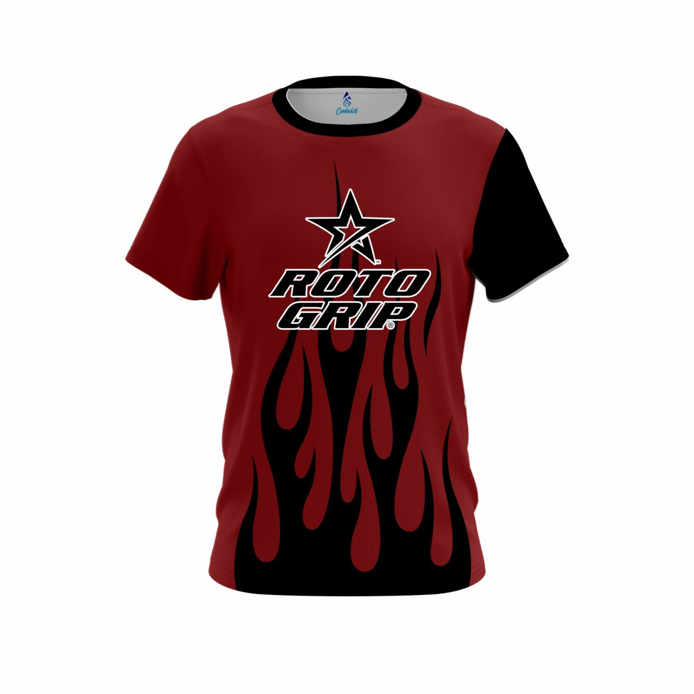 Roto Grip Red Brick Flaming Semi-Custom CoolWick Bowling Jersey