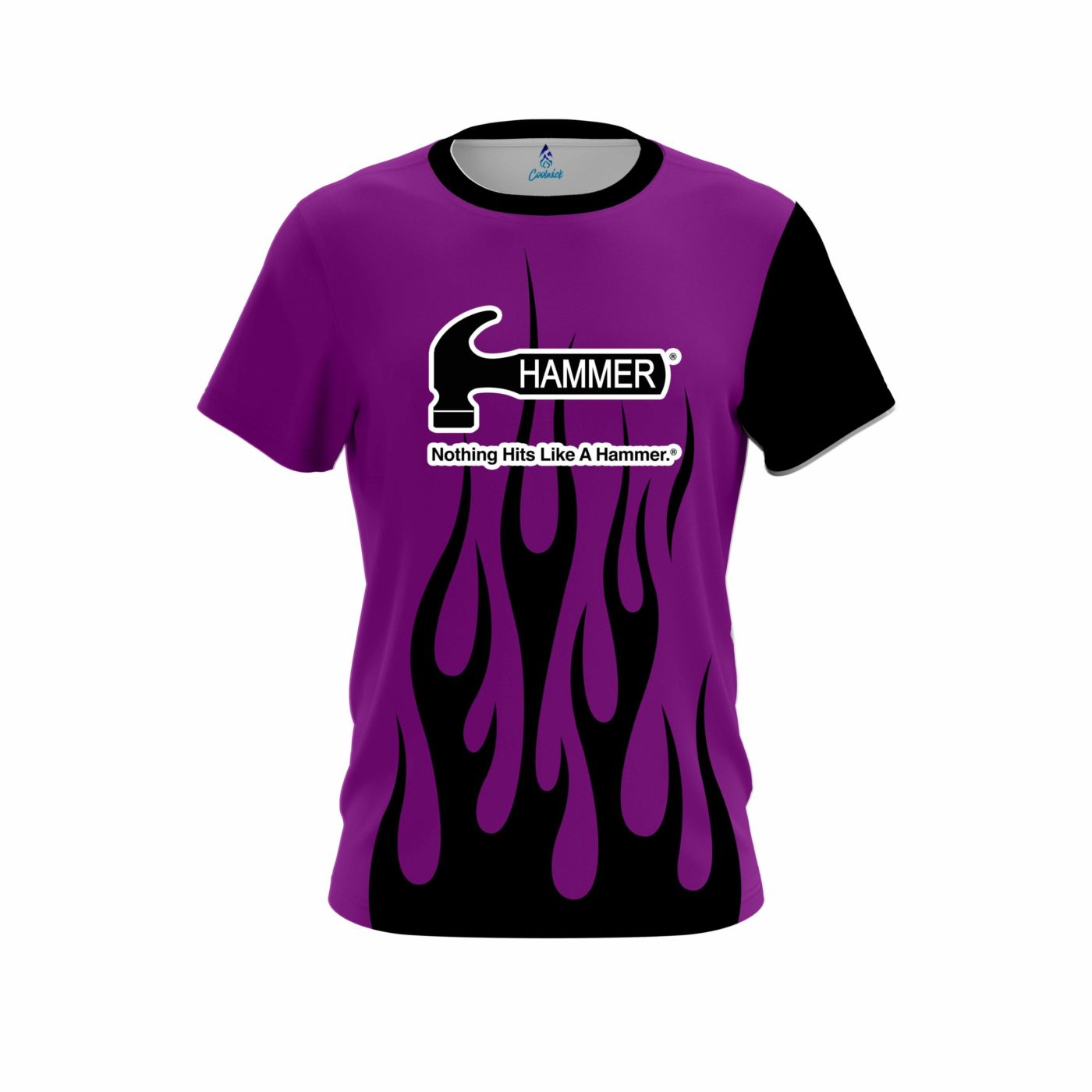 Hammer Purple Flaming Semi-Custom CoolWick Bowling Jersey
