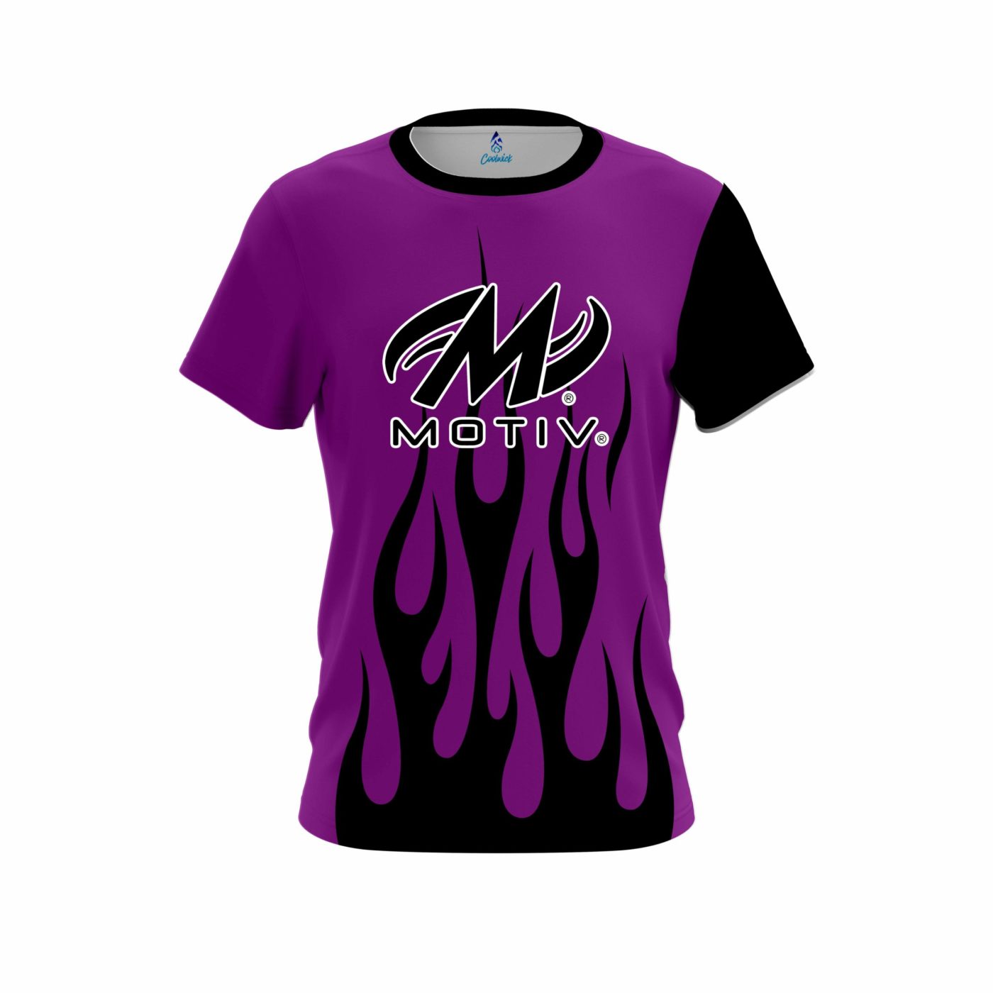 Motiv Purple Flaming Semi-Custom CoolWick Bowling Jersey