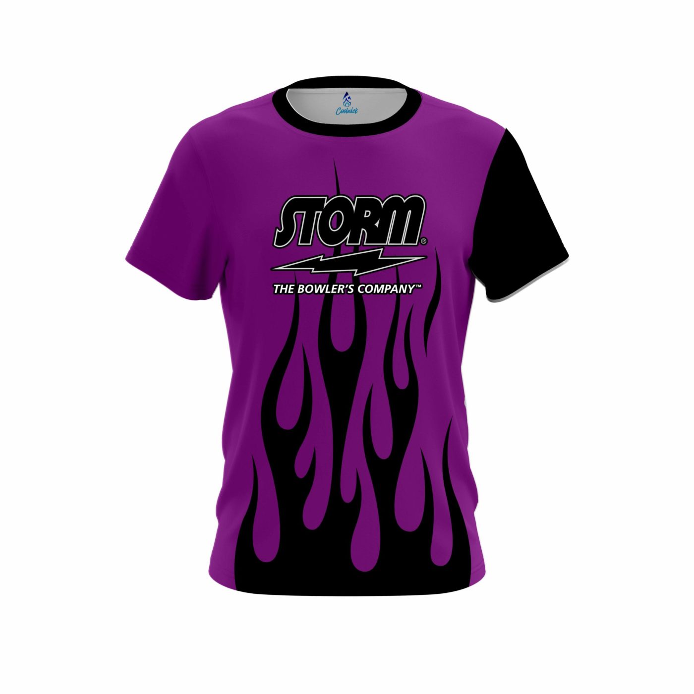 Storm Purple Flaming Semi-Custom CoolWick Bowling Jersey