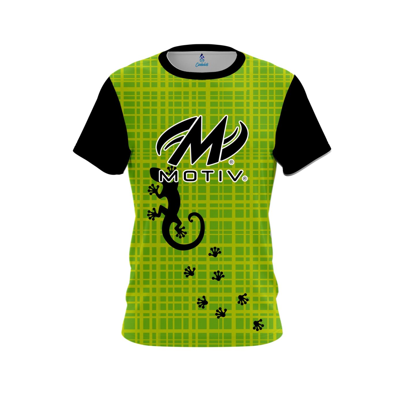 Motiv Lime Plaid Gecko CoolWick Bowling Jersey