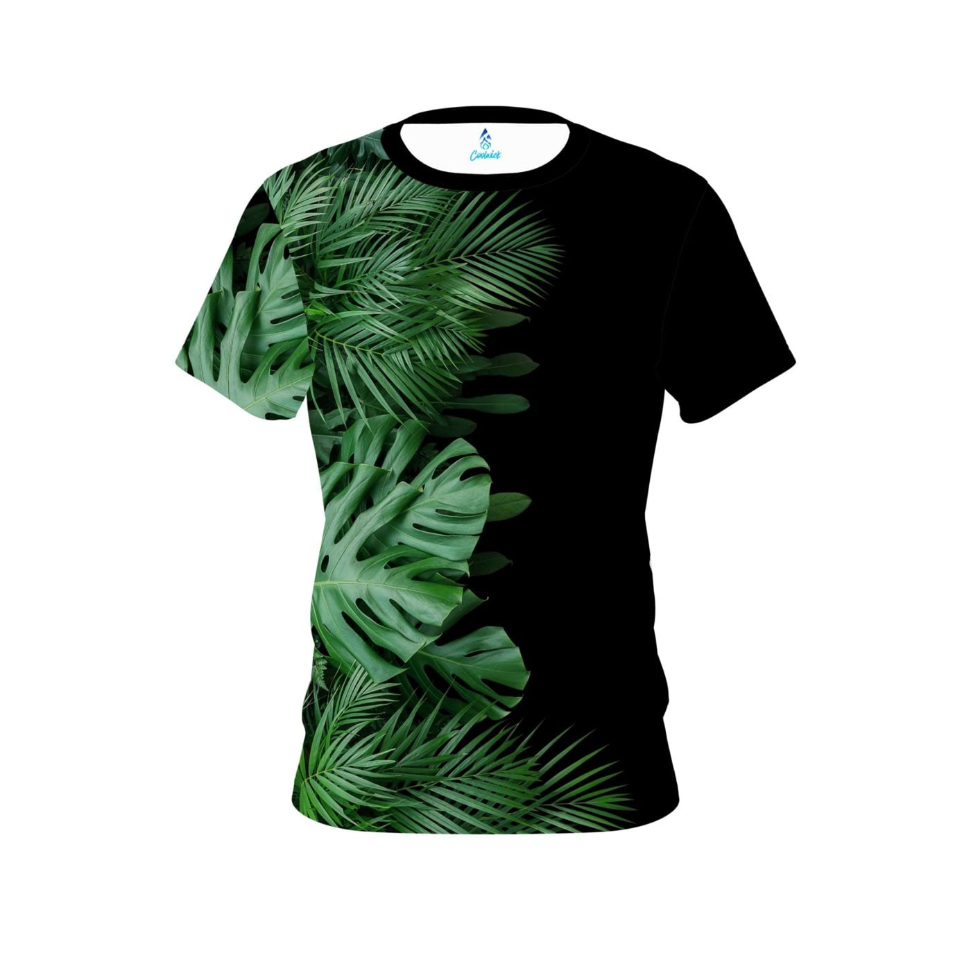 Plain Jungle Leaves Semi-Custom CoolWick Bowling Jersey
