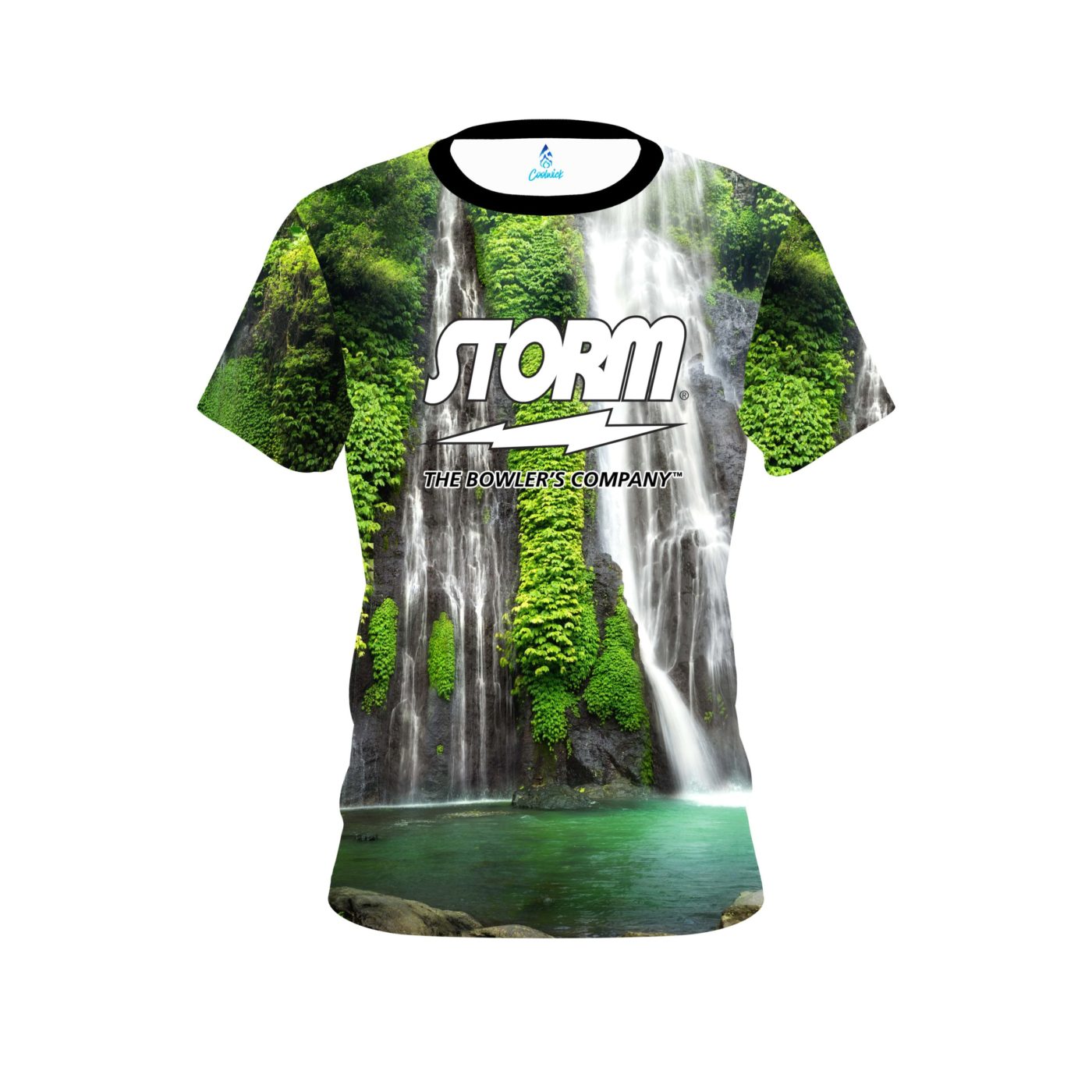 Storm Jungle Waterfall Semi-Custom CoolWick Bowling Jersey