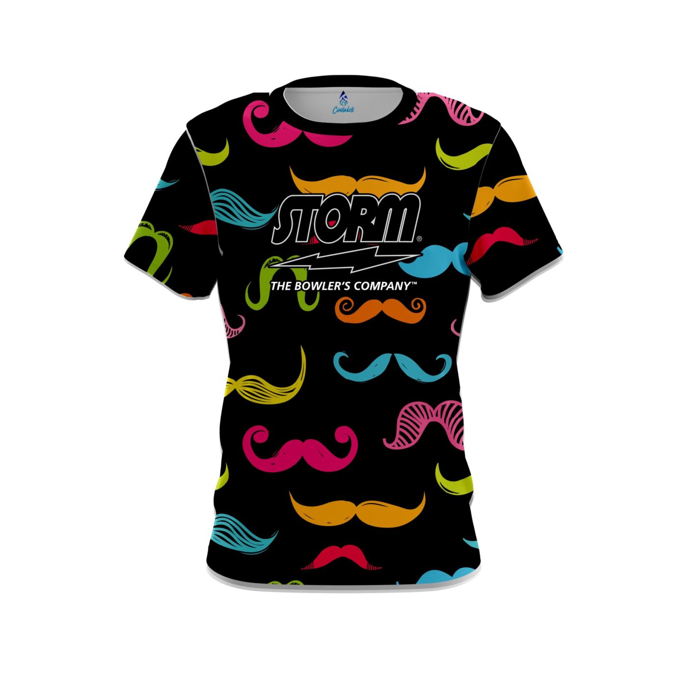 Storm Multi-Colored Mustache Semi-Custom CoolWick Bowling Jersey