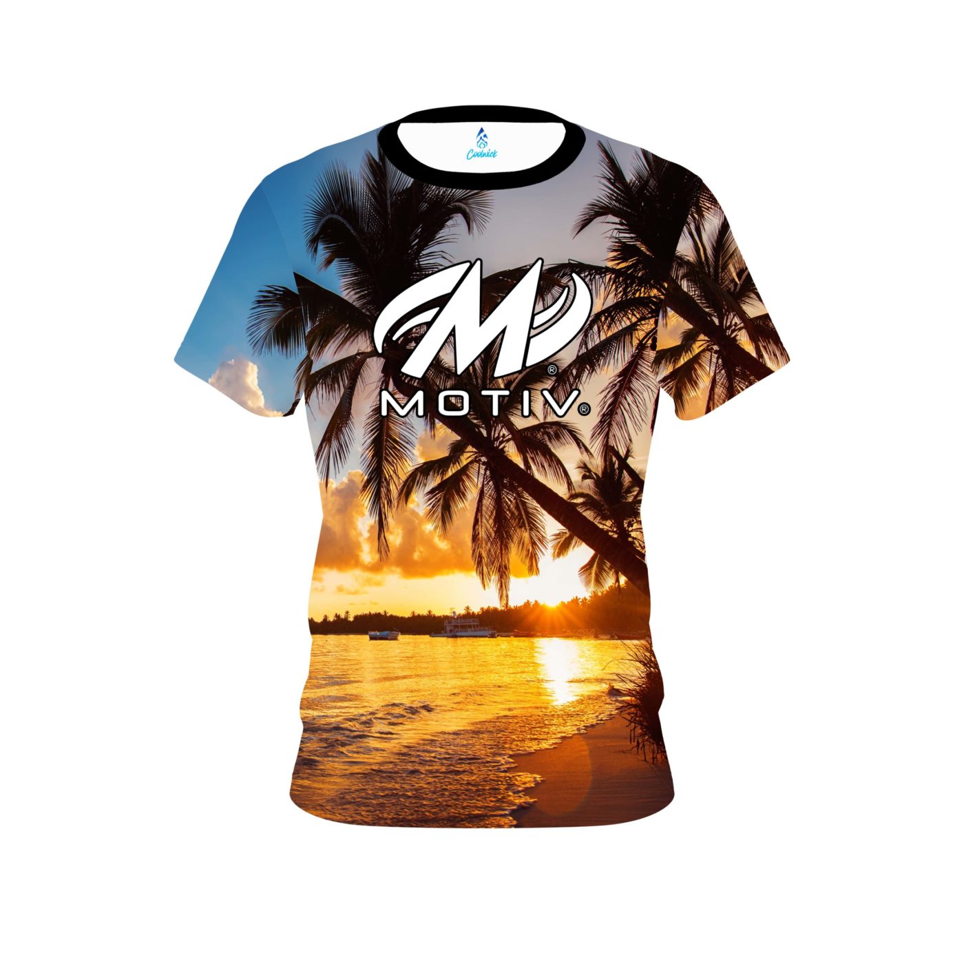 Motiv Sunset Palm Trees Semi-Custom CoolWick Bowling Jersey