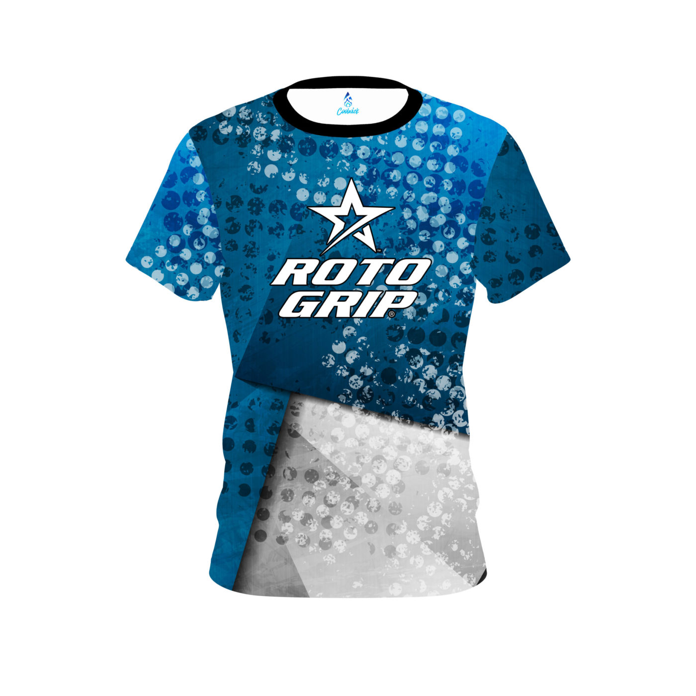 Roto Grip Blue Grungey Semi-Custom CoolWick Bowling Jersey