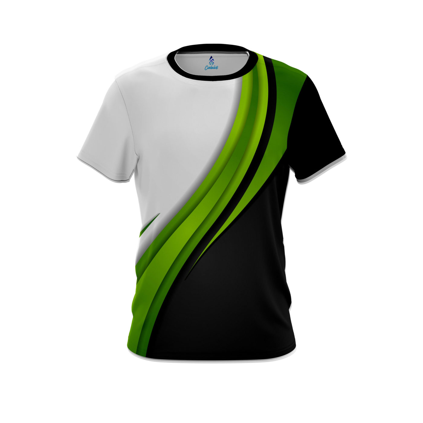 Plain Green Flutter Semi-Custom CoolWick Bowling Jersey