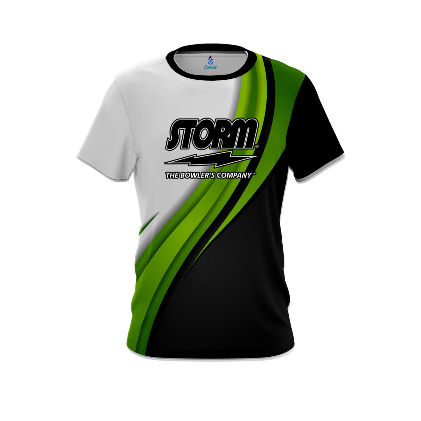 Storm Green Flutter Semi-Custom CoolWick Bowling Jersey