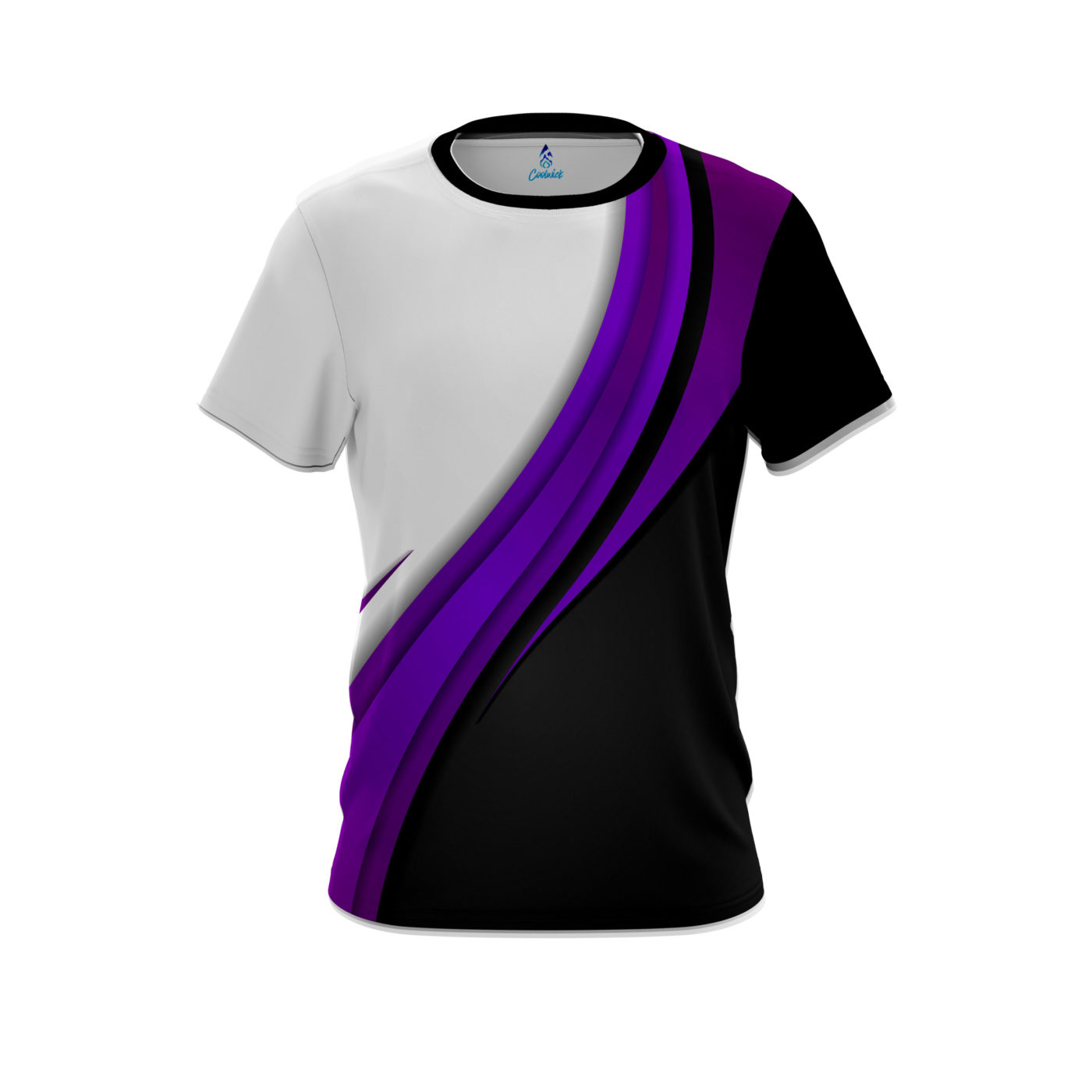 Plain Purple Flutter Semi-Custom CoolWick Bowling Jersey