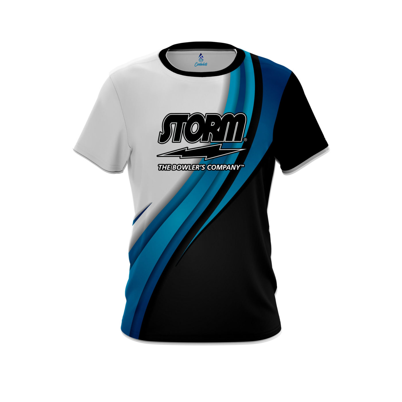 Storm Blue Flutter Semi-Custom CoolWick Bowling Jersey