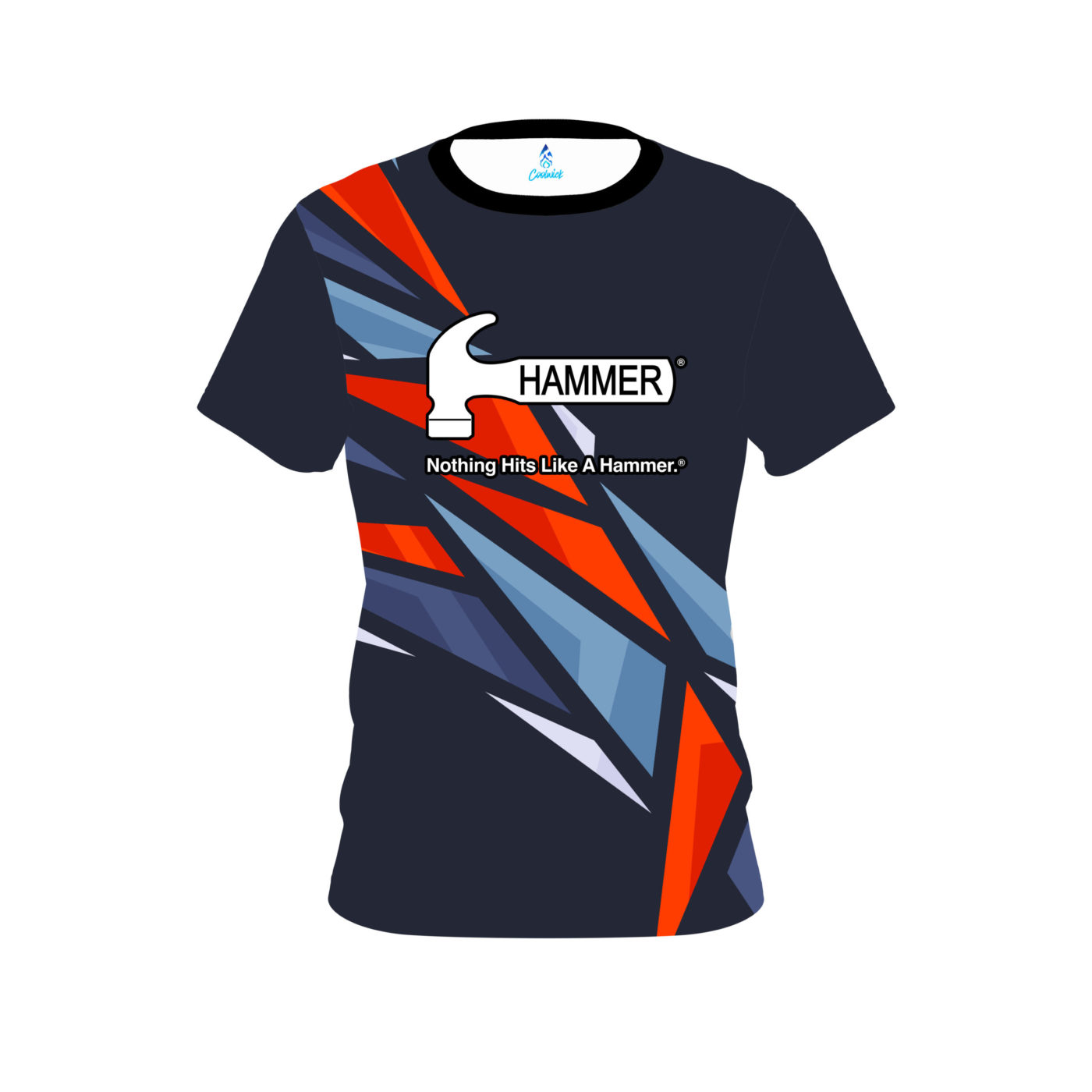 Hammer Navy Sport Semi-Custom CoolWick Bowling Jersey