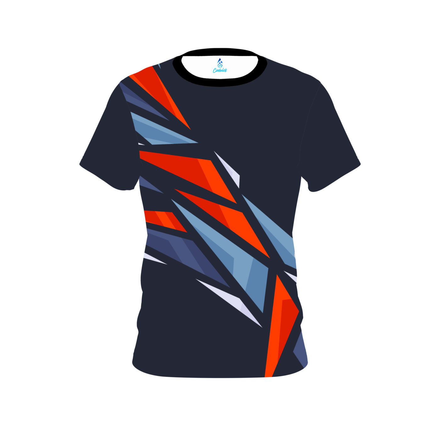 Plain Navy Sport CoolWick Bowling Jersey