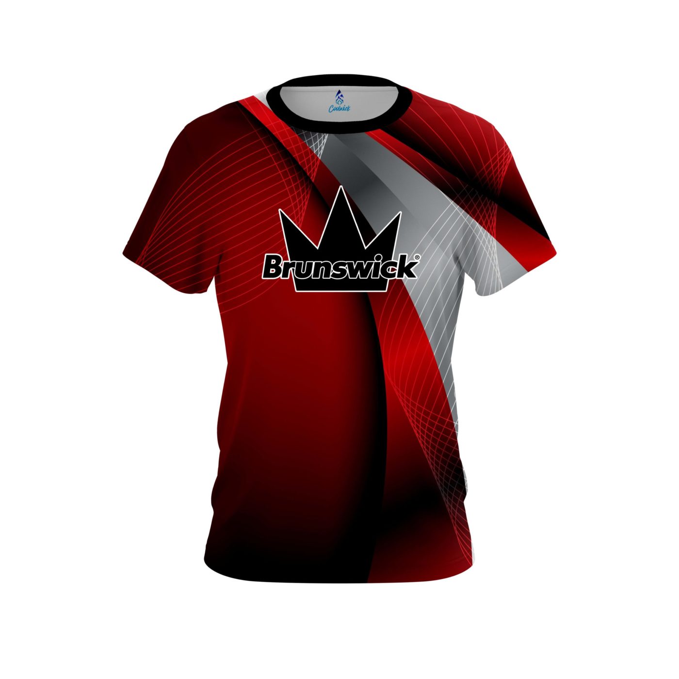 Brunswick Red Oblique Semi-Custom CoolWick Bowling Jersey