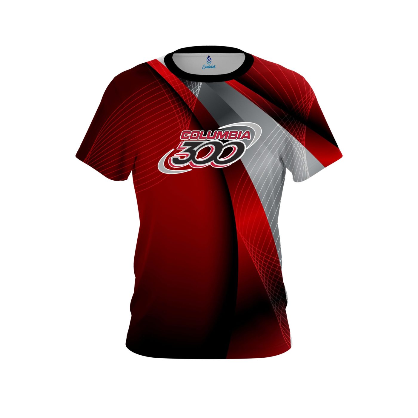 Columbia 300 Red Oblique Semi-Custom CoolWick Bowling Jersey