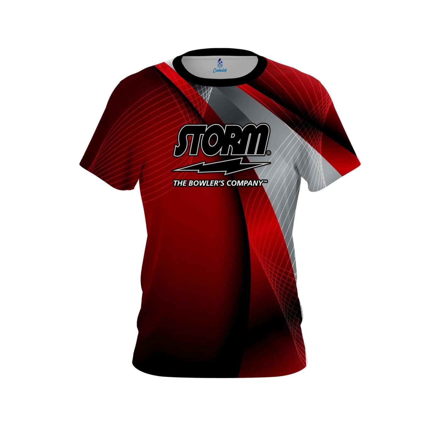 Storm Red Oblique Semi-Custom CoolWick Bowling Jersey