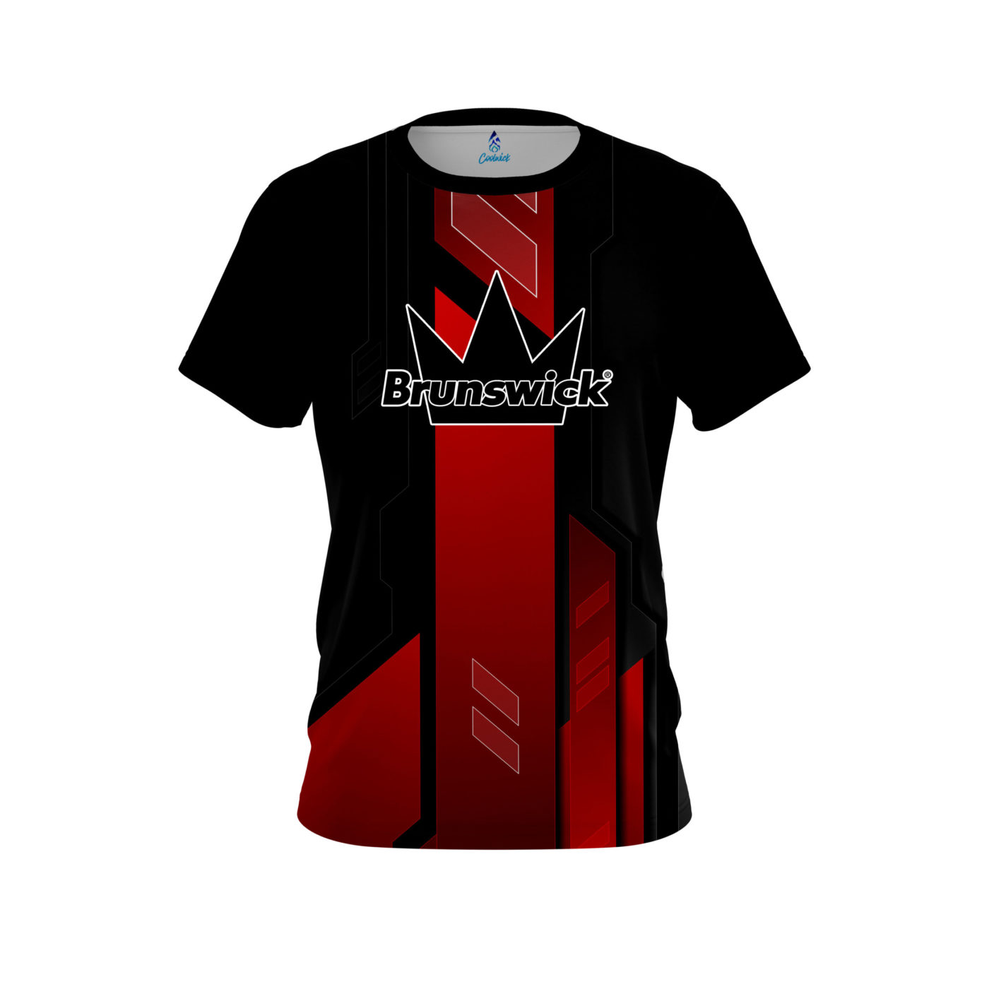 Brunswick Red Underscore Semi-Custom Coolwick Bowling Jersey