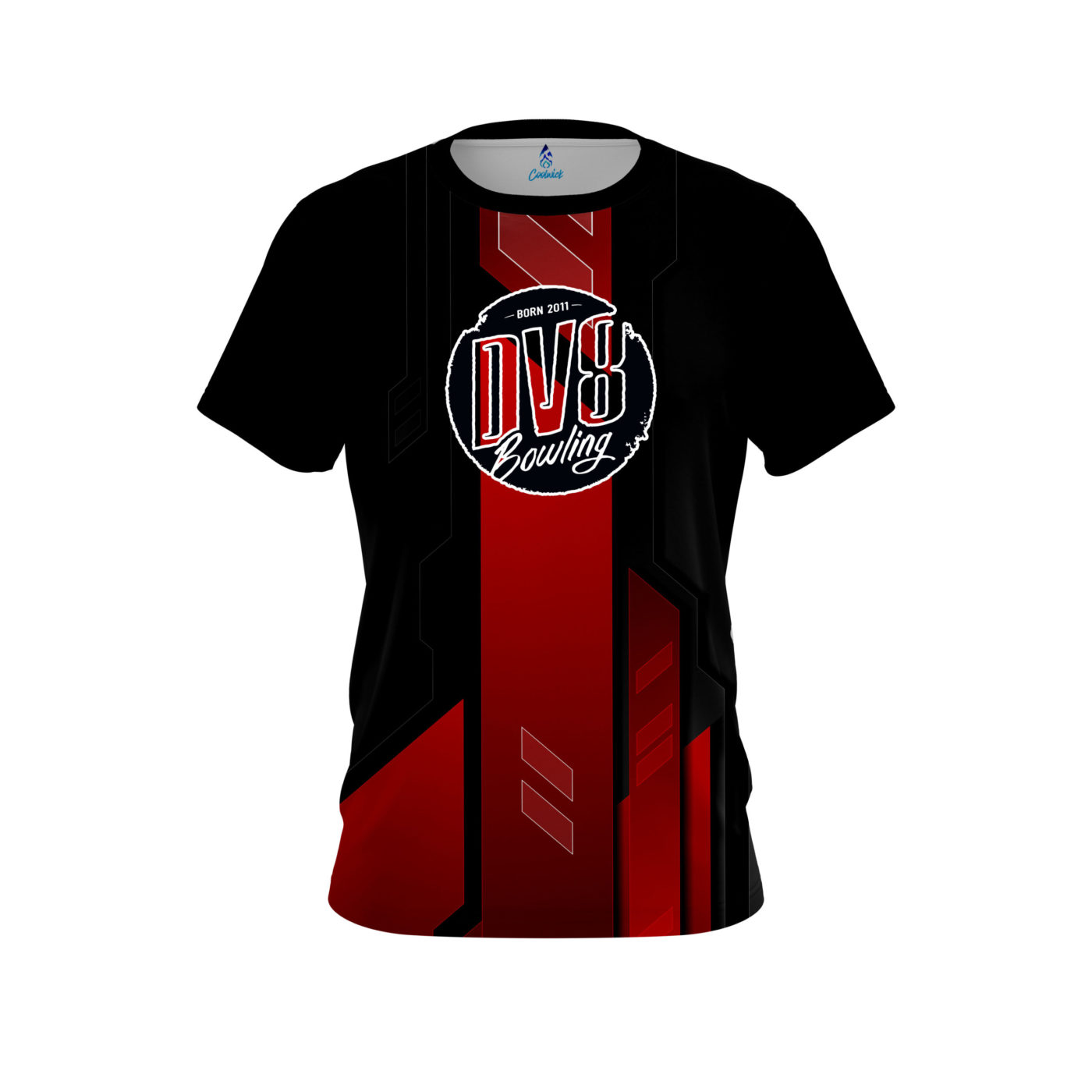 DV8 Red Underscore Semi-Custom CoolWick Bowling Jersey
