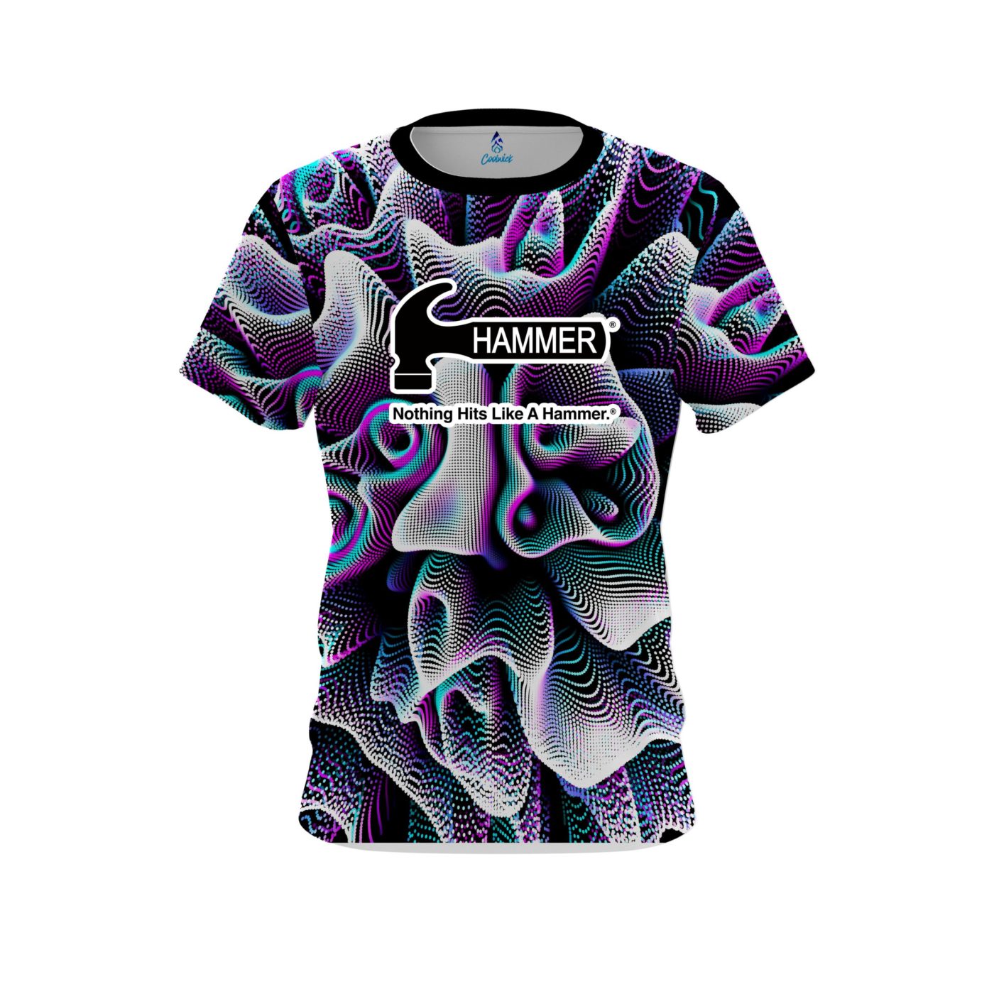Hammer Black White Hallucinate Semi-Custom CoolWick Bowling Jersey