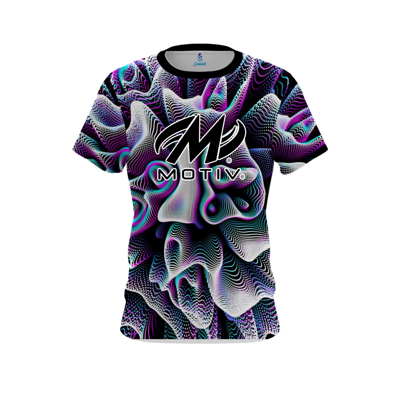 Motiv Black White Hallucinate Semi-Custom CoolWick Bowling Jersey