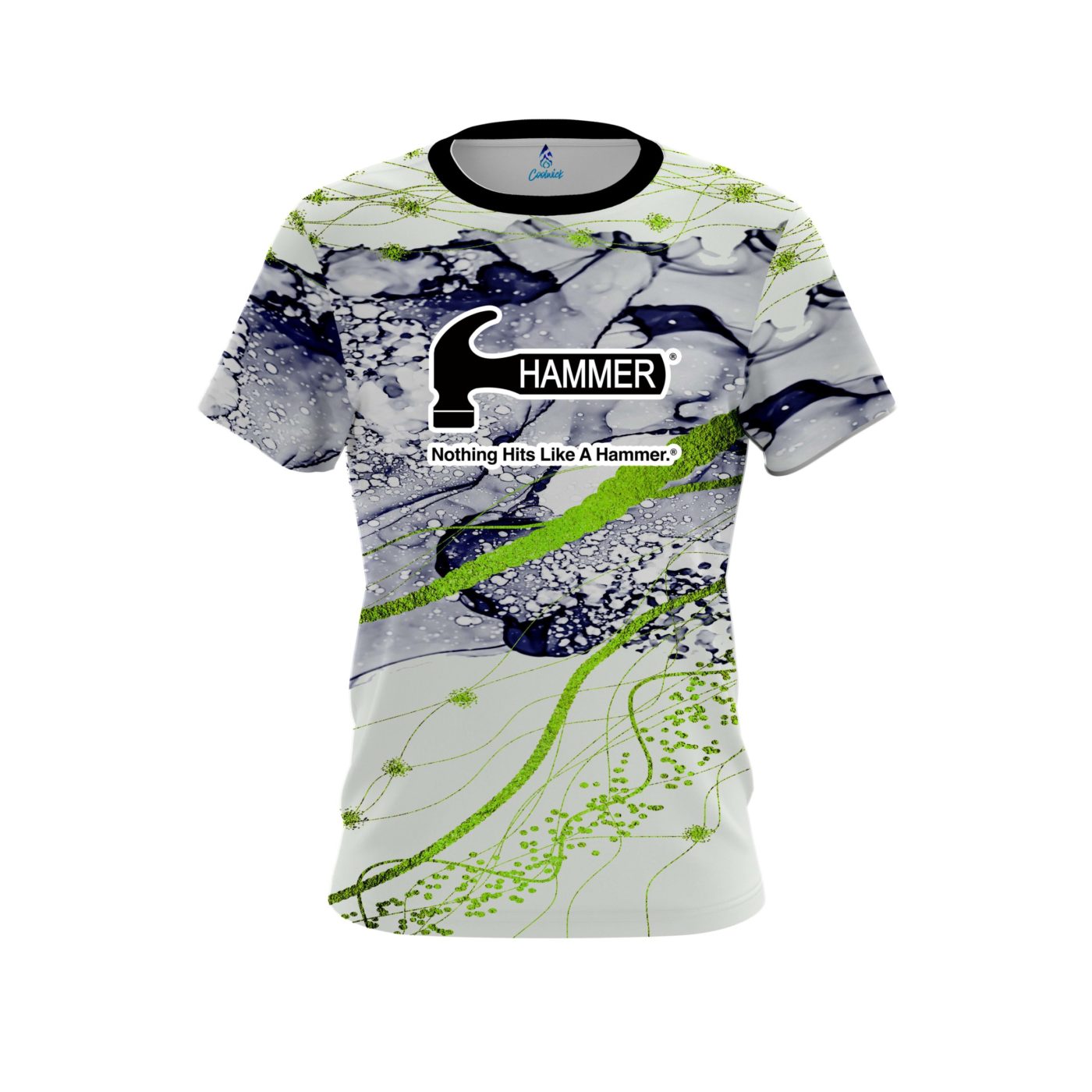 Hammer Lime Green Granite Semi-Custom CoolWick Bowling Jersey
