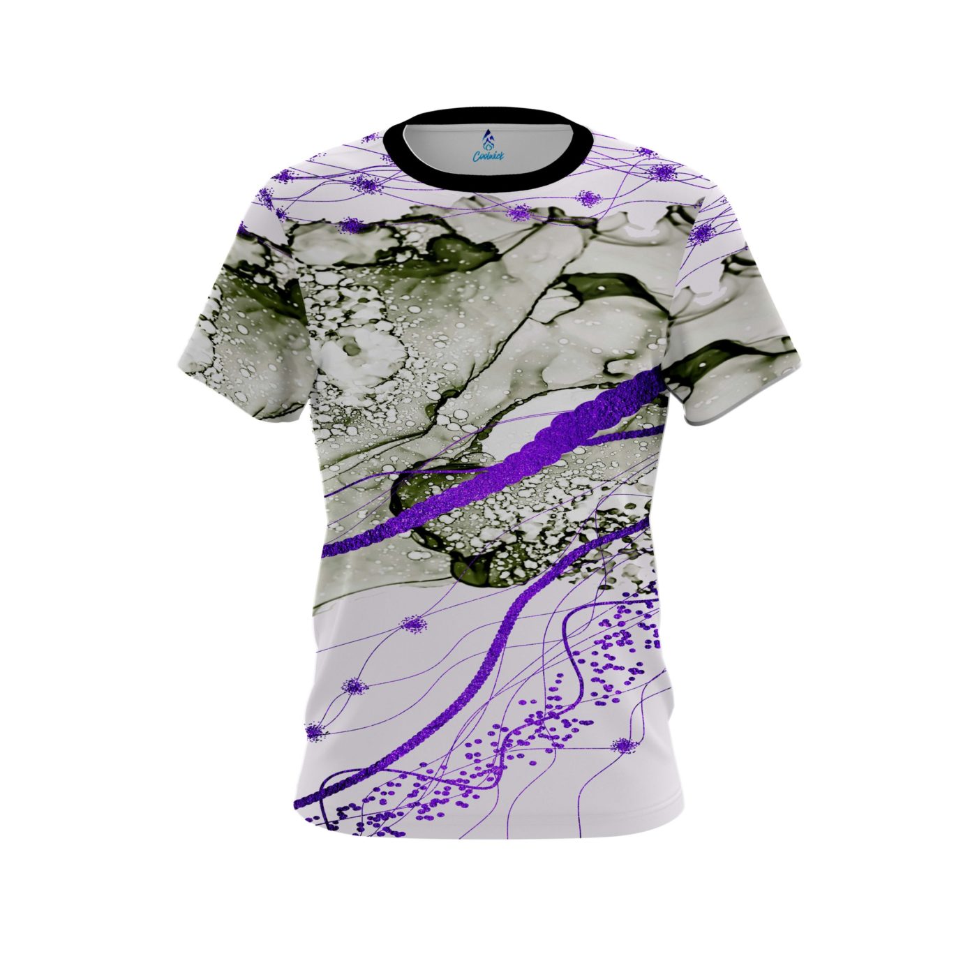 Plain Purple Granite Semi-Custom CoolWick Bowling Jersey