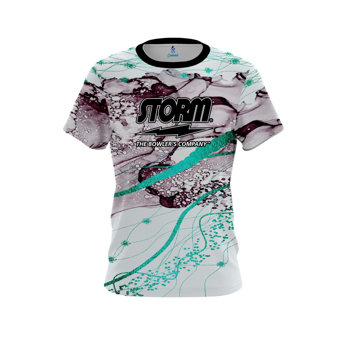 Storm Teal Granite Semi-Custom CoolWick Bowling Jersey