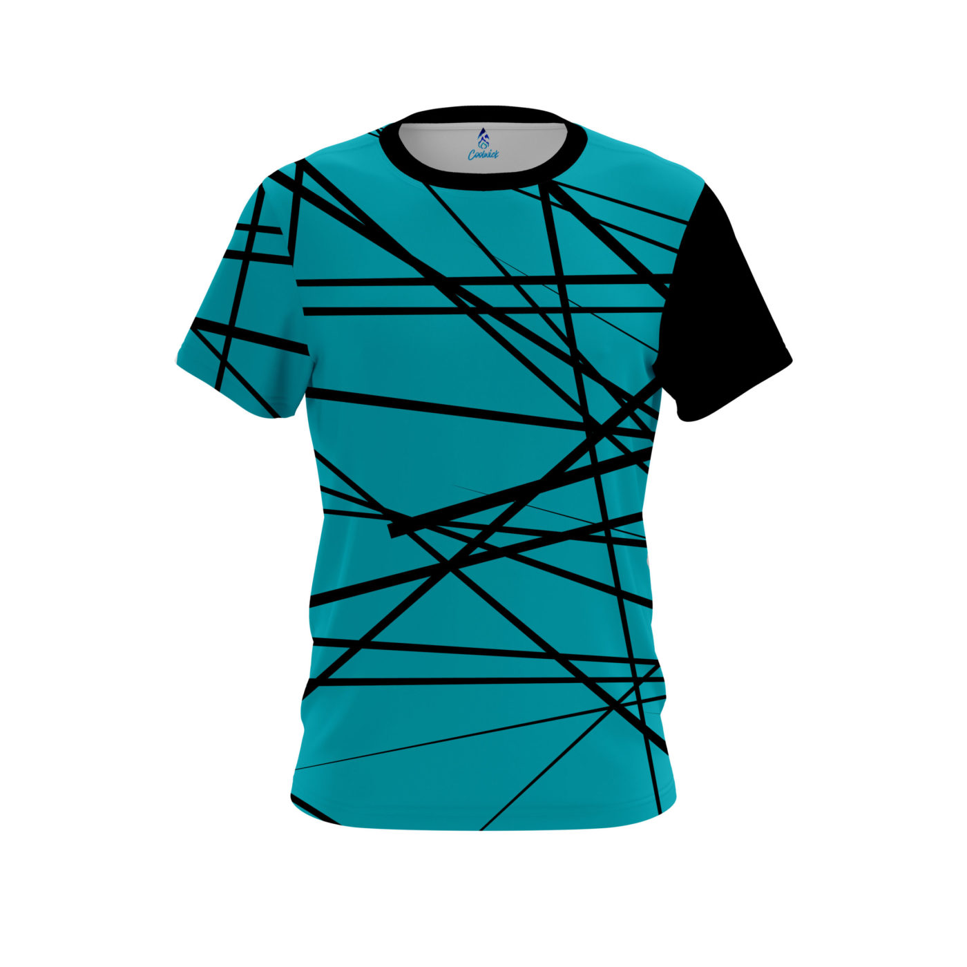 Plain Distracted Teal Semi-Custom CoolWick Bowling Jersey