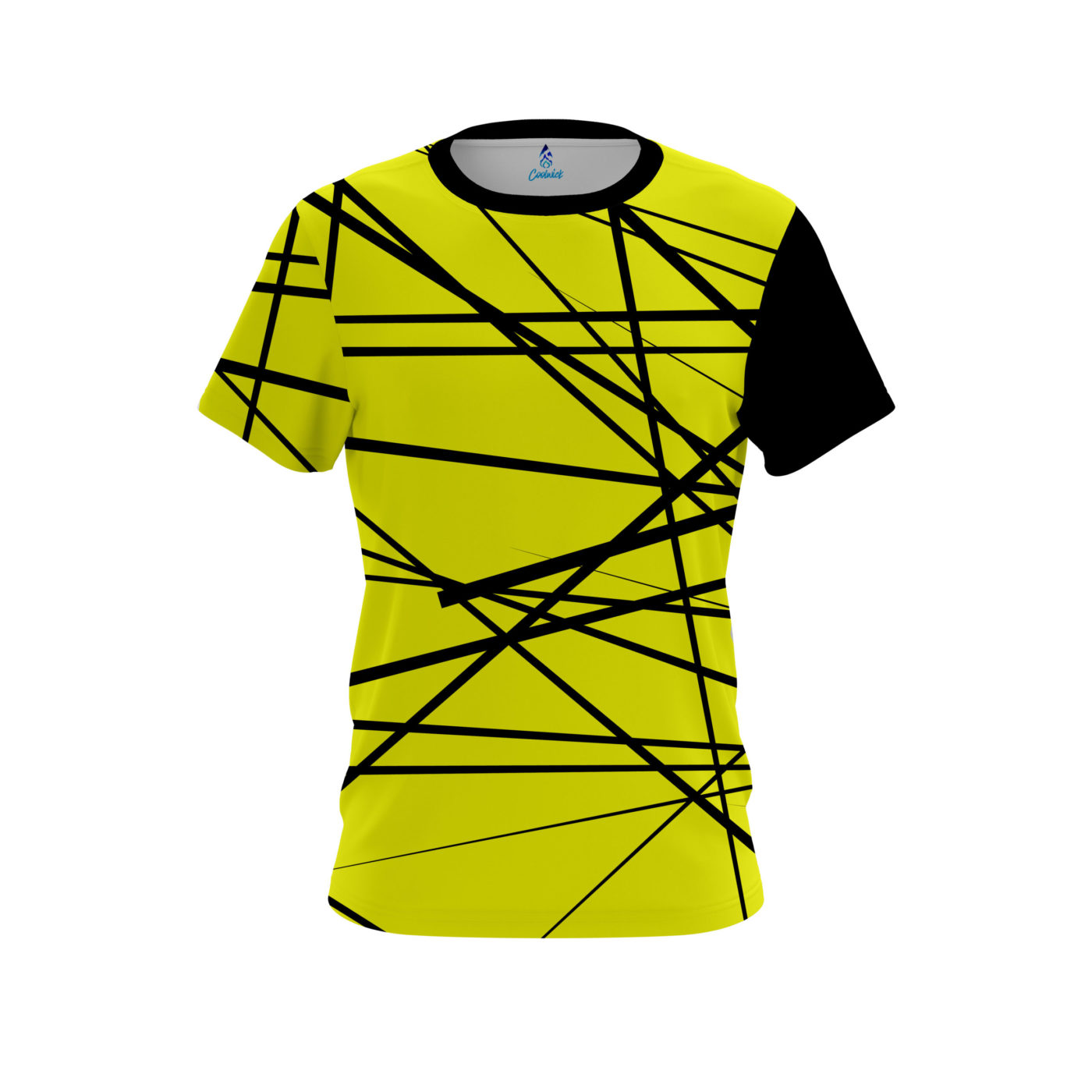 Plain Distracted Yellow CoolWick Bowling Jersey