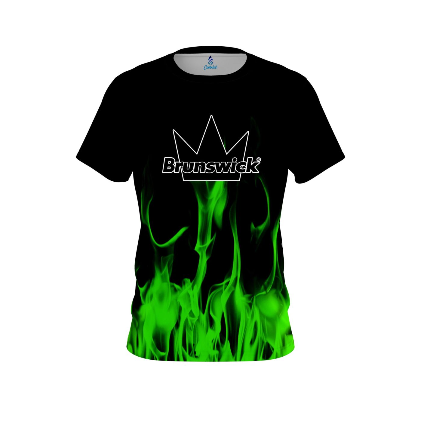 Brunswick Green Flame CoolWick Bowling Jersey