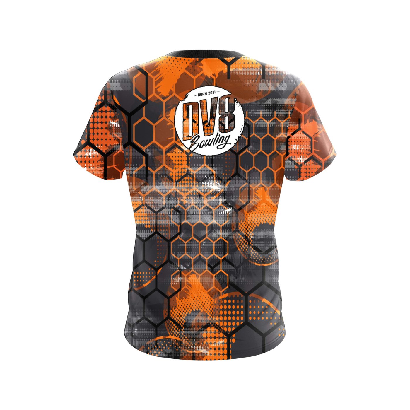DV8 Fire Honeycomb Semi-Custom CoolWick Bowling Jersey - Image 2