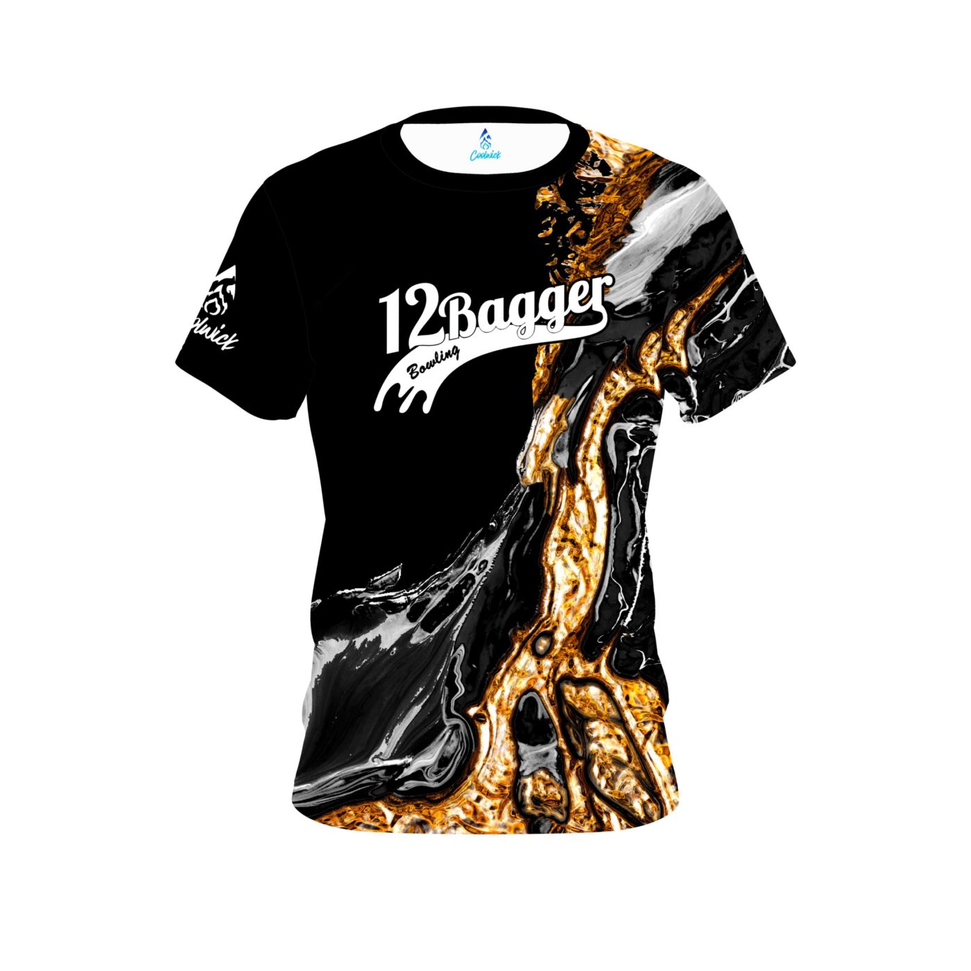12Bagger Bowling Onyx Gold Bowling Jersey
