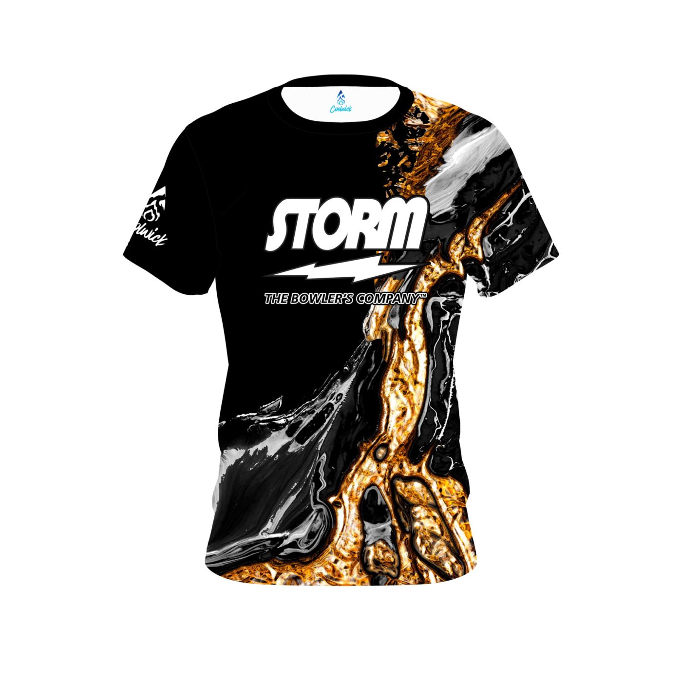 Storm Onyx Gold CoolWick Black Bowling Jersey
