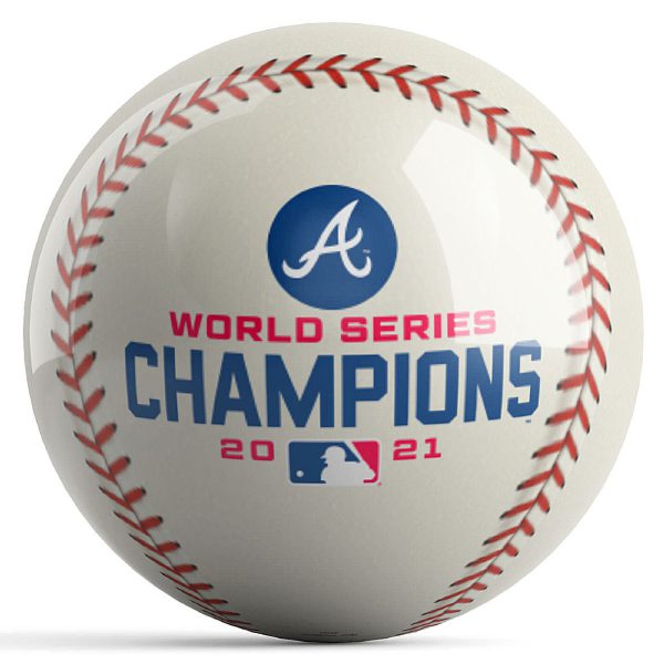 OTB MLB Atlanta Braves World Series Champions Baseball Bowling Ball + FREE  SHIPPING 