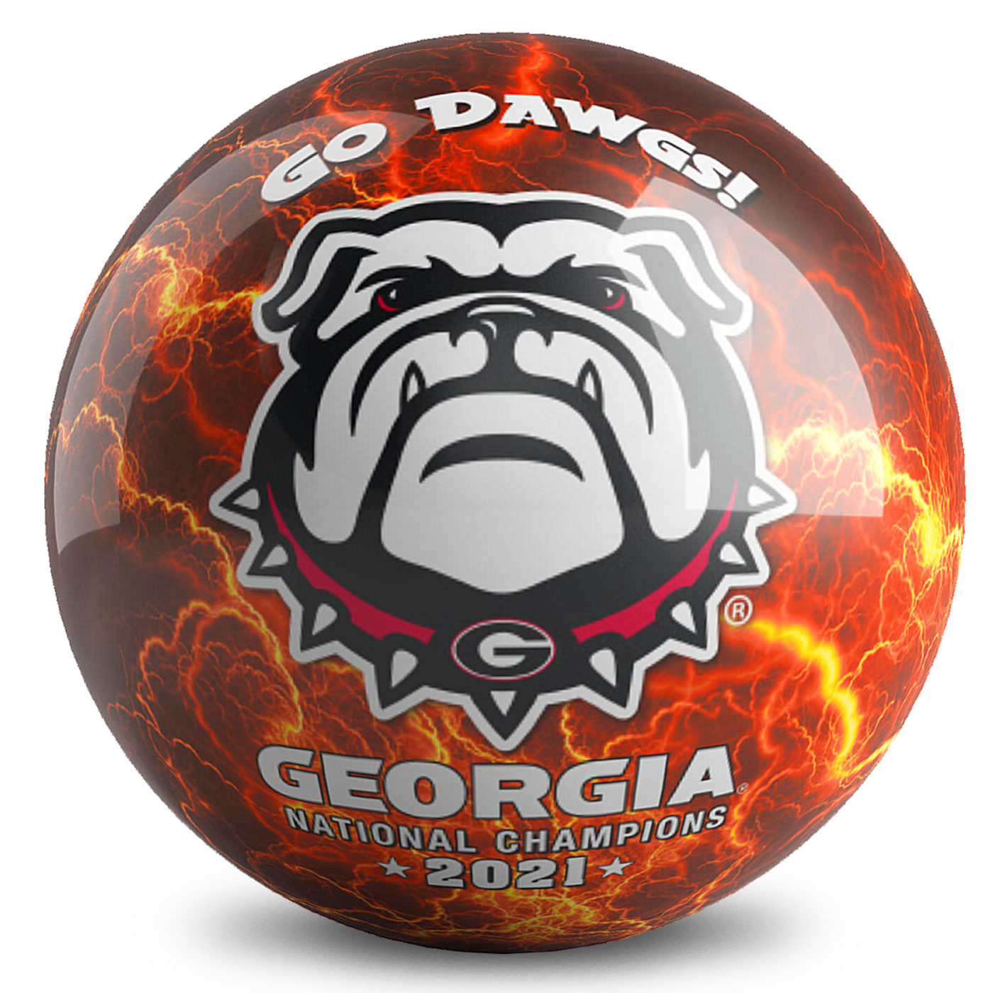 OTB NCAA Georgia Bulldogs National Champions Explosion Bowling Ball