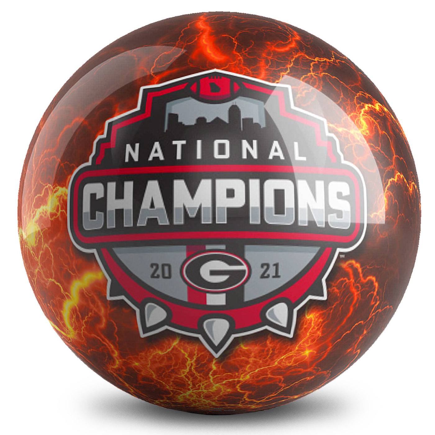 OTB NCAA Georgia Bulldogs National Champions Explosion Bowling Ball - Image 2