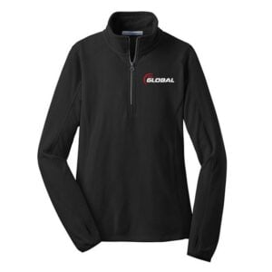 900 Global Women's Volt Black 1/2 Zip Microfleece Pullover