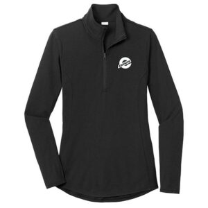 Ebonite Women's Impact Black 1/4 Zip Tri-Blend Wicking Pullover