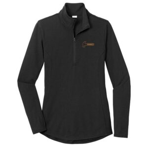 Hammer Women's Web Black Orange 1/4 Zip Tri-Blend Wicking Pullover