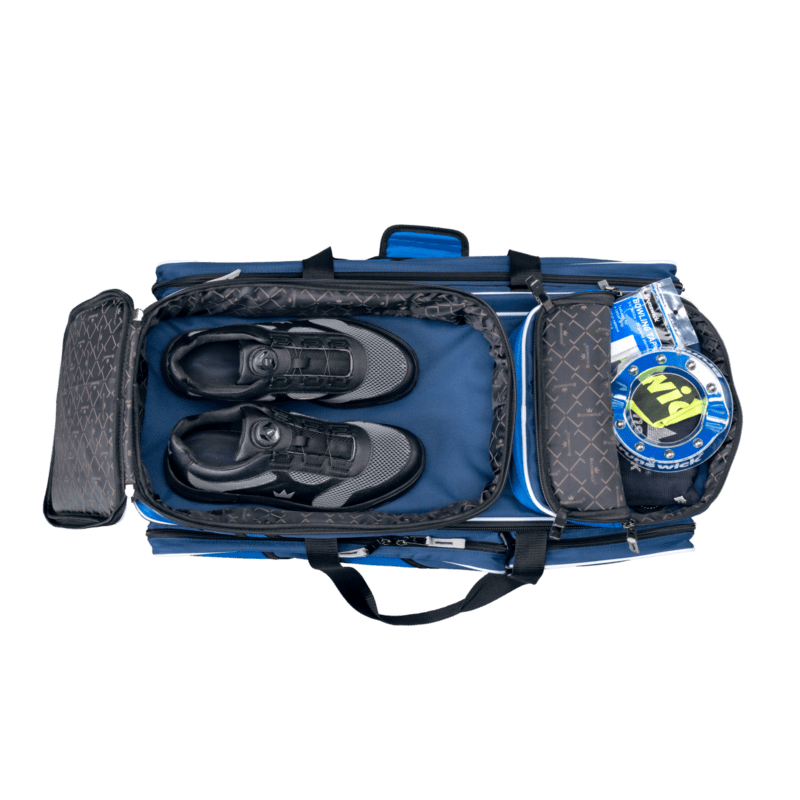 Brunswick Quest 3 Ball Triple Roller Blue Bowling Bag - Image 2