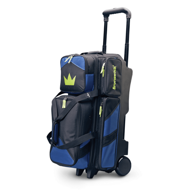 まー坊 Brunswick 3ボールバッグ 3Ballbag Brunswick Quest 3 Ball Triple Roller Black Bowling Bag + FREE