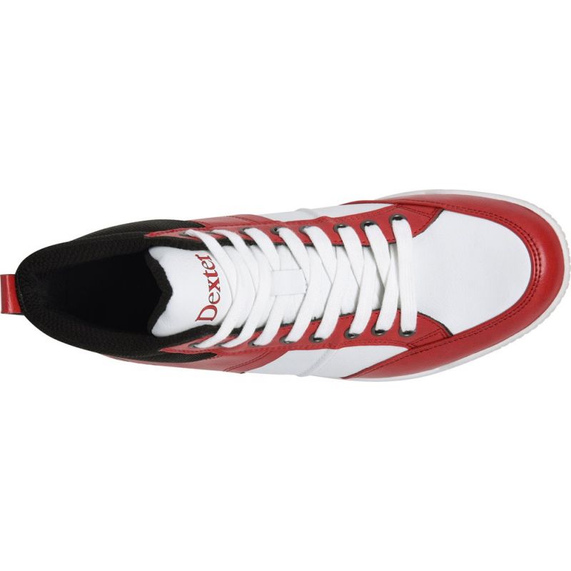 Dexter Men's Dave Hi Top Black Red White Bowling Shoes + FREE SHIPPING -  