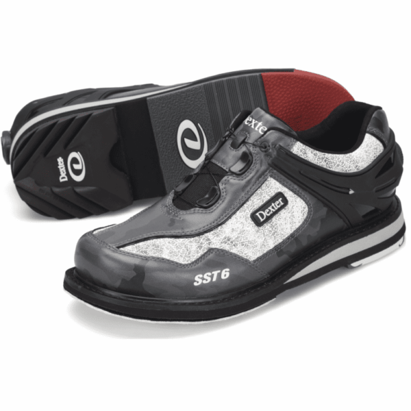 Dexter Mens SST 6 Hybrid Grey Camo Multi Right Hand Wide Bowling Shoes - Image 3