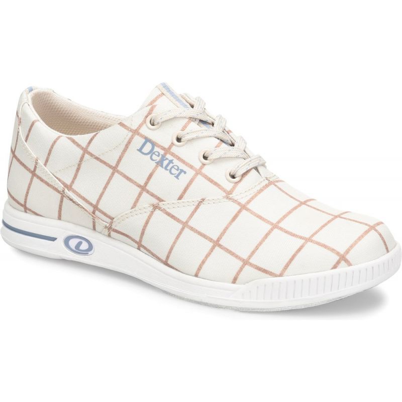 Dexter Kerrie Cream Plaid 8.5 Ladies Size