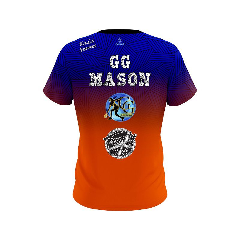 Gazmine Mason Storm Orange Twist CoolWick Replica Bowling Jersey - Image 2