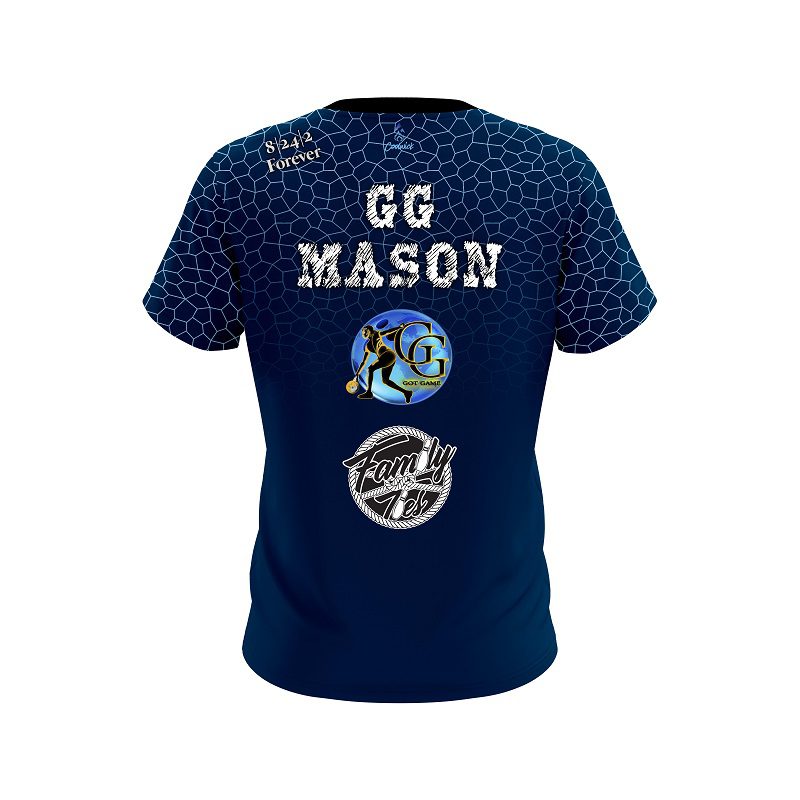 Gazmine Mason Storm Navy Blue CoolWick Replica Bowling Jersey - Image 2